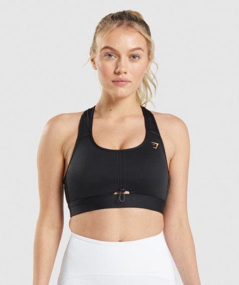 Women's Gymshark Pulse Sports Bra Black | NZ 2XOYSJ